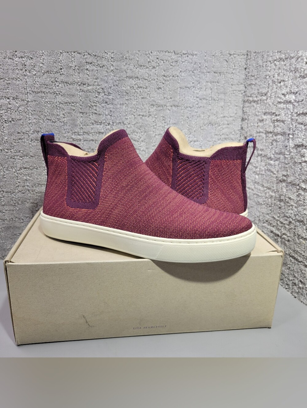 Rothys The Chelsea Plum Melange Women's Ankle Boots Size US 7.5, 9, 12.5 RETIRED